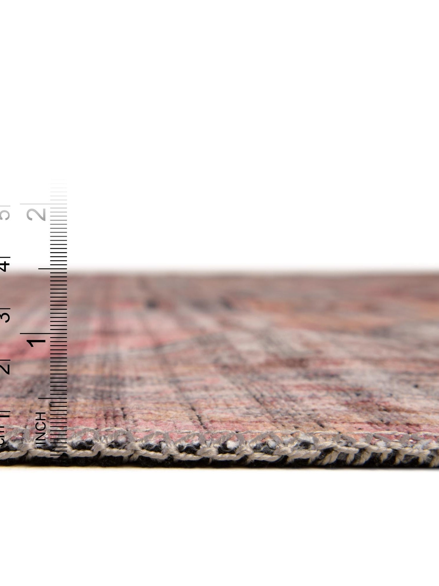 Washable Apricot and pink 2' x 10' Mangata Runner Area Rug Easy to Clean Stain Resistant & Durable Chenille Traditional Vintage Distressed Carpet for Sale at Rug Engine