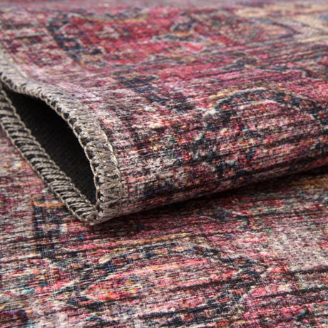 Washable Multicolor 7' 10 x 10' Mangata Rectangle Area Rug Easy to Clean Stain Resistant & Durable Chenille Traditional Vintage Distressed Carpet for Sale at Rug Engine