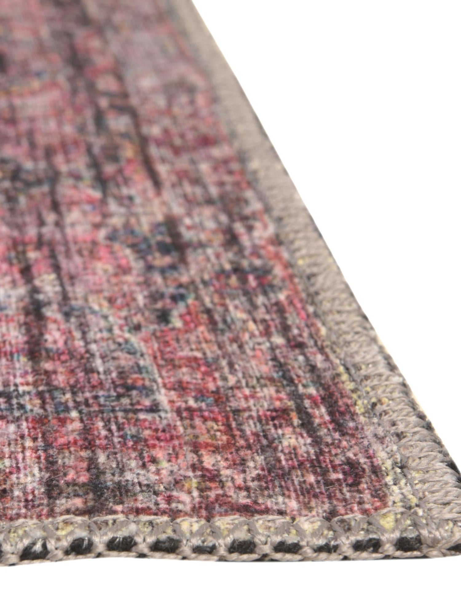 Washable Multicolor 6' x 9' Mangata Washable Rectangle Area Rug Easy to Clean Stain Resistant & Durable Chenille Traditional Vintage Distressed Carpet for Sale at Rug Engine