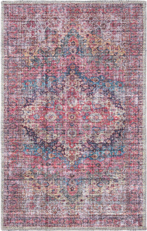 Washable Multicolor 2' x 3' Mangata Washable Rectangle Area Rug Easy to Clean Stain Resistant & Durable Chenille Traditional Vintage Distressed Carpet for Sale at Rug Engine