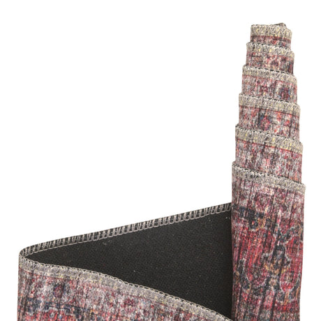 Washable Multicolor 5' 3 x 5' 3 Mangata Washable Square Area Rug Easy to Clean Stain Resistant & Durable Chenille Traditional Vintage Distressed Carpet for Sale at Rug Engine