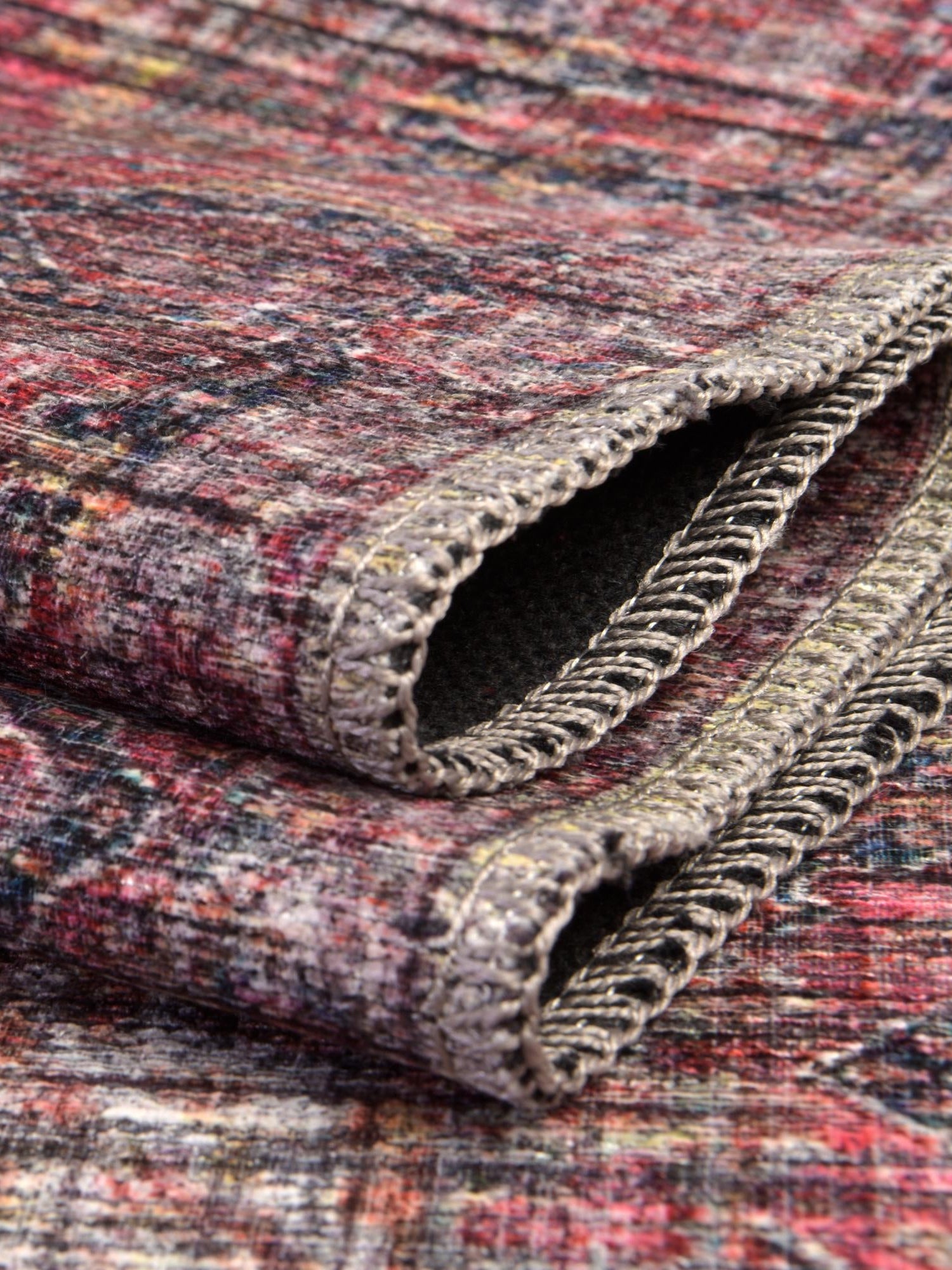 Washable Multicolor 2' x 6' Mangata Washable Runner Area Rug Easy to Clean Stain Resistant & Durable Chenille Traditional Vintage Distressed Carpet for Sale at Rug Engine
