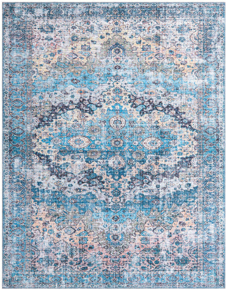 Blue 8' x 10' Mangata Washable Rectangle Rug