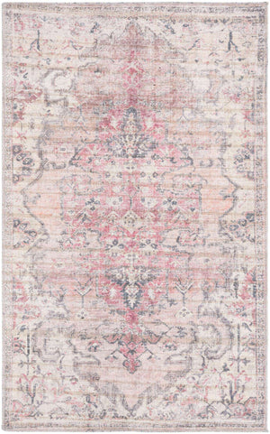 Beige pink 3' 3 x 5' 3 Nostalgia Washable Rectangle Rug