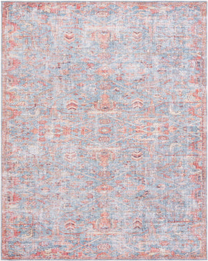 Washable Antique Blue 10' 6 x 13' Nostalgia Washable Rectangle Area Rug Easy to Clean Stain Resistant & Durable Polyester Chenille Vintage Distressed Carpet for Sale at Rug Engine