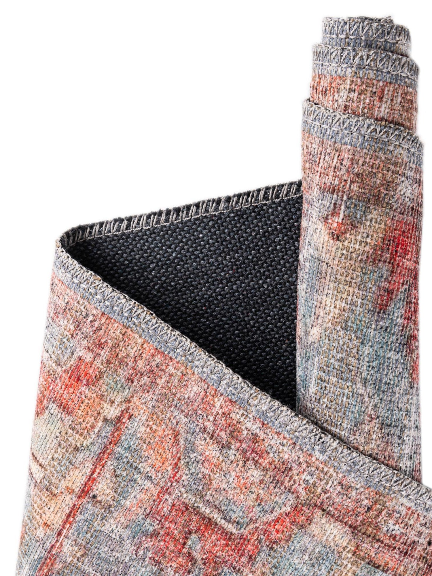 Washable Antique Blue 5' 3 x 8' Nostalgia Oval Area Rug Easy to Clean Stain Resistant & Durable Polyester Chenille Vintage Distressed Carpet for Sale at Rug Engine