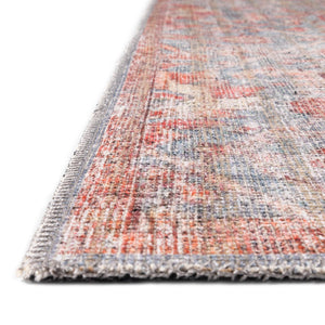 Washable Antique Blue 7' 10 x 7' 10 Nostalgia Octagon Area Rug Easy to Clean Stain Resistant & Durable Polyester Chenille Vintage Distressed Carpet for Sale at Rug Engine