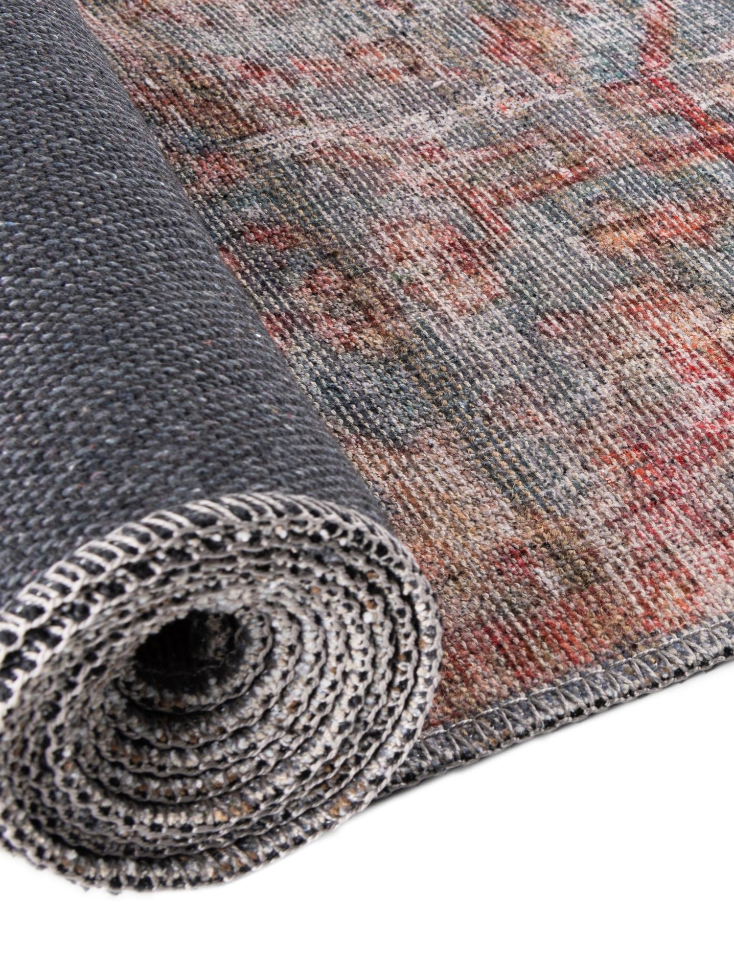 Washable Antique Blue 7' 10 x 7' 10 Nostalgia Octagon Area Rug Easy to Clean Stain Resistant & Durable Polyester Chenille Vintage Distressed Carpet for Sale at Rug Engine