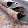 Washable Antique Blue 7' 10 x 7' 10 Nostalgia Octagon Area Rug Easy to Clean Stain Resistant & Durable Polyester Chenille Vintage Distressed Carpet for Sale at Rug Engine
