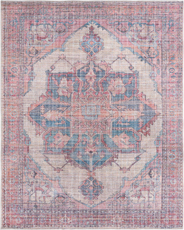 Washable Antique Beige 10' 6 x 13' Nostalgia Washable Rectangle Area Rug Easy to Clean Stain Resistant & Durable Polyester Chenille Vintage Distressed Carpet for Sale at Rug Engine