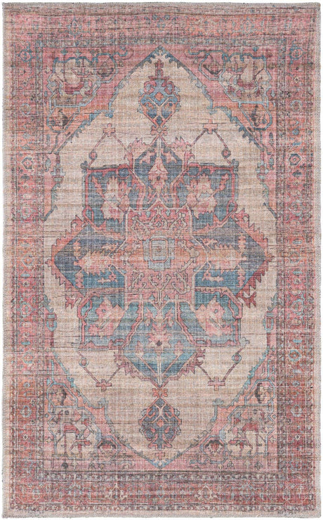 Washable Antique Beige 3' 3 x 5' 3 Nostalgia Washable Rectangle Area Rug Easy to Clean Stain Resistant & Durable Polyester Chenille Vintage Distressed Carpet for Sale at Rug Engine
