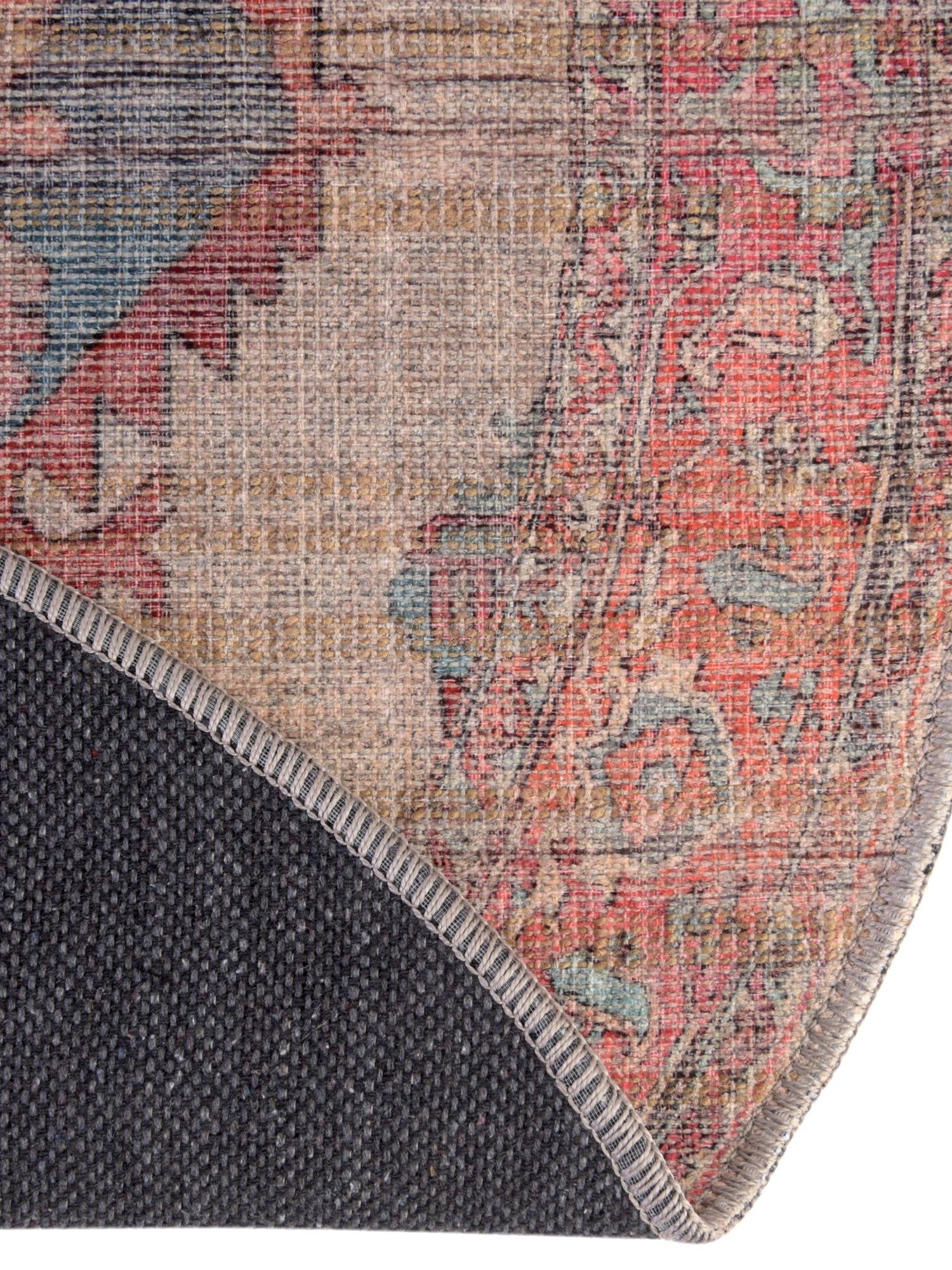 Washable Antique Beige 7' 10 x 10' Nostalgia Oval Area Rug Easy to Clean Stain Resistant & Durable Polyester Chenille Vintage Distressed Carpet for Sale at Rug Engine