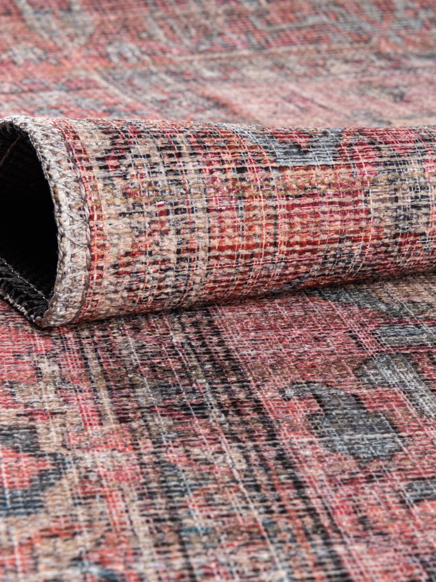 Washable Antique Beige 3' 11 x 3' 11 Nostalgia Round Area Rug Easy to Clean Stain Resistant & Durable Polyester Chenille Vintage Distressed Carpet for Sale at Rug Engine