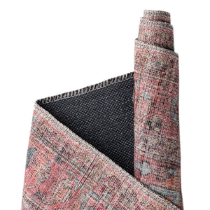 Washable Antique Beige 3' 3 x 3' 3 Nostalgia Round Area Rug Easy to Clean Stain Resistant & Durable Polyester Chenille Vintage Distressed Carpet for Sale at Rug Engine