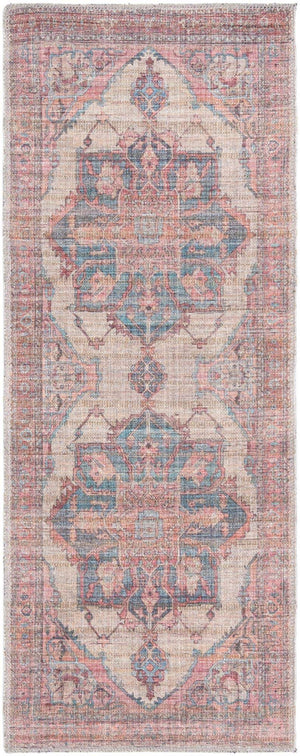 Antique Beige 2' x 5' Nostalgia Washable Runner Rug