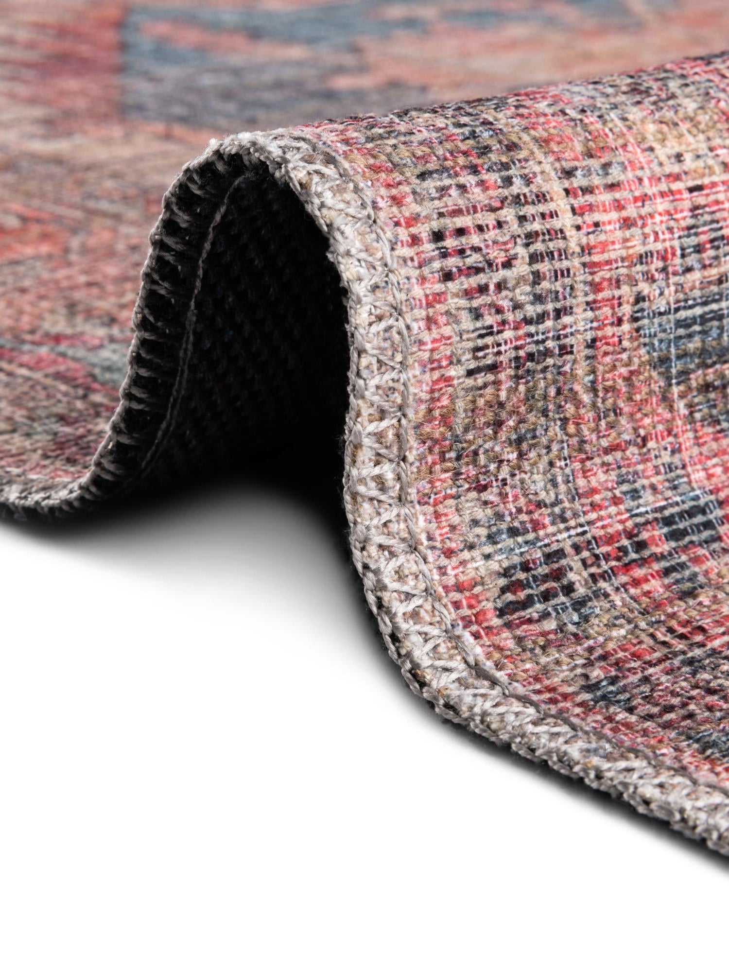 Washable Antique Beige 2' x 6' Nostalgia Runner Area Rug Easy to Clean Stain Resistant & Durable Polyester Chenille Vintage Distressed Carpet for Sale at Rug Engine