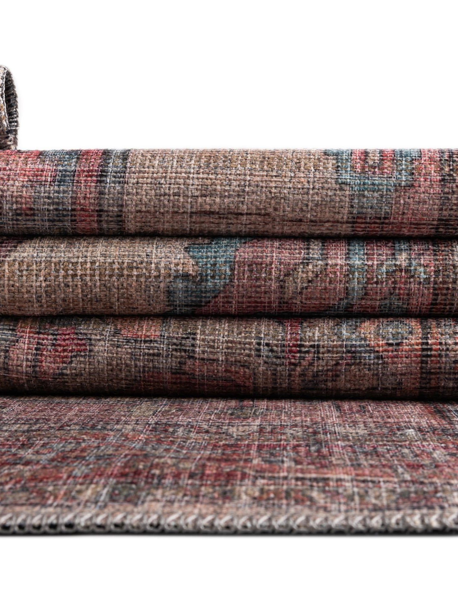 Washable Antique Beige 2' x 6' Nostalgia Runner Area Rug Easy to Clean Stain Resistant & Durable Polyester Chenille Vintage Distressed Carpet for Sale at Rug Engine