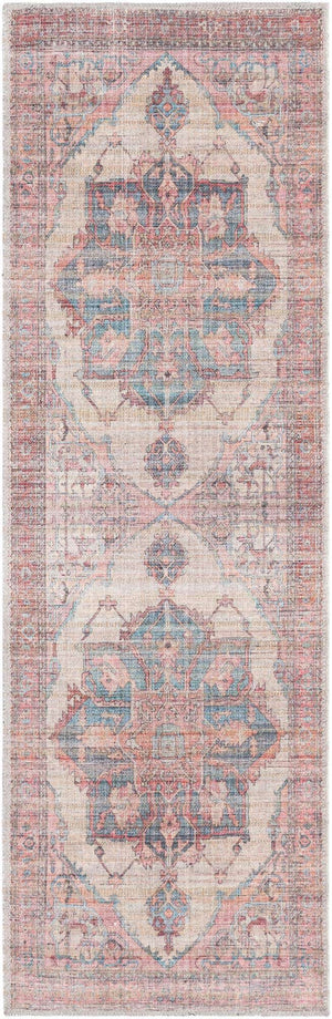 Antique Beige 2' x 6' Nostalgia Washable Runner Rug