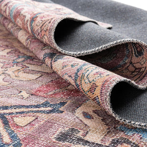 Pink 3' x 14' Nostalgia Washable Runner Rug