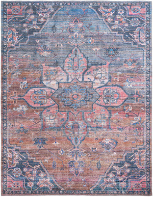 Washable Multicolor 10' 6 x 13' 1 Nostalgia Rectangle Area Rug Easy to Clean Stain Resistant & Durable Polyester Chenille Vintage Distressed Carpet for Sale at Rug Engine