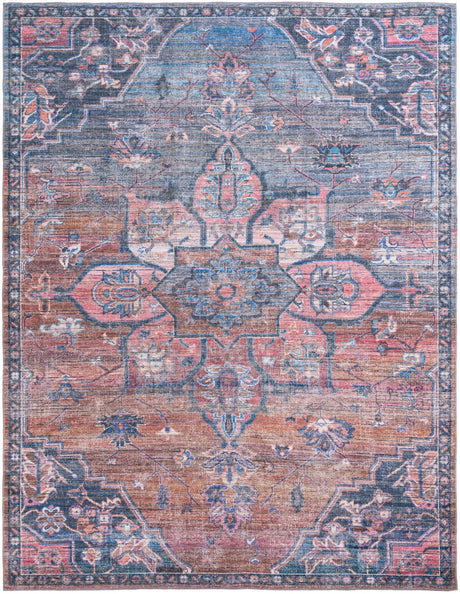 Washable Multicolor 10' 6 x 13' 1 Nostalgia Rectangle Area Rug Easy to Clean Stain Resistant & Durable Polyester Chenille Vintage Distressed Carpet for Sale at Rug Engine