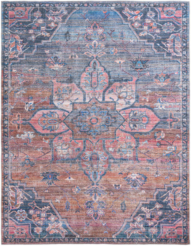 Washable Multicolor 10' 6 x 13' 1 Nostalgia Rectangle Area Rug Easy to Clean Stain Resistant & Durable Polyester Chenille Vintage Distressed Carpet for Sale at Rug Engine