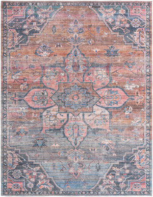 Washable Multicolor 9' 2 x 12' Nostalgia Rectangle Area Rug Easy to Clean Stain Resistant & Durable Polyester Chenille Vintage Distressed Carpet for Sale at Rug Engine