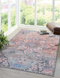Multicolor 4' x 6' Nostalgia Washable Rectangle Rug