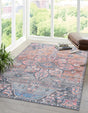 Washable Multicolor 9' 2 x 12' Nostalgia Rectangle Area Rug Easy to Clean Stain Resistant & Durable Polyester Chenille Vintage Distressed Carpet for Sale at Rug Engine