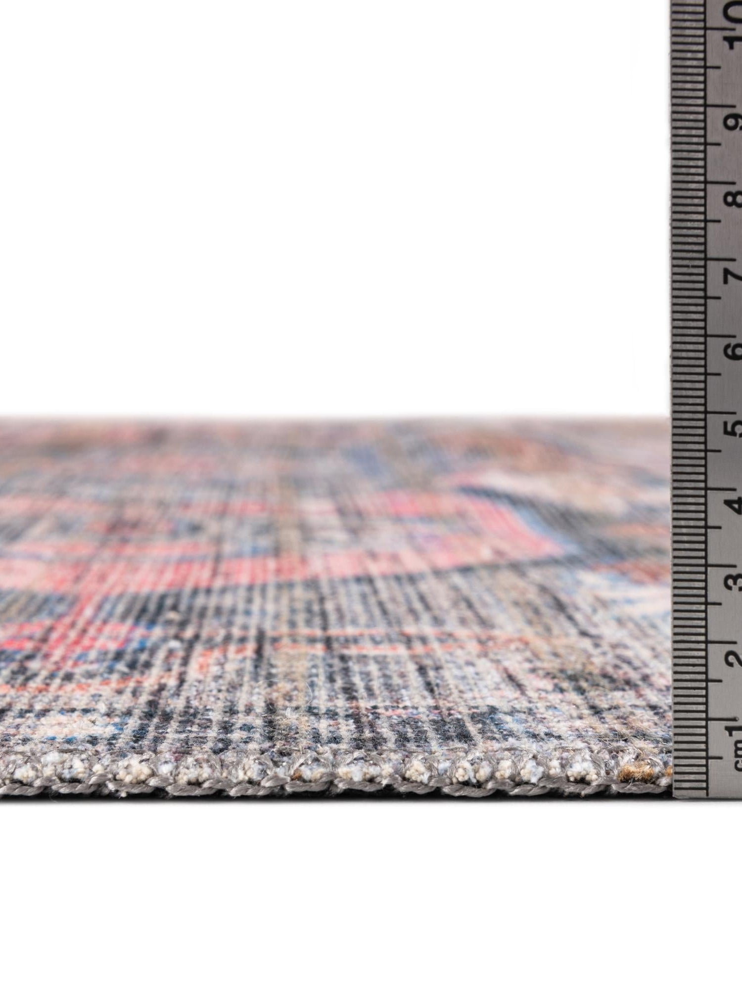 Washable Multicolor 4' 1 x 6' 1 Nostalgia Rectangle Area Rug Easy to Clean Stain Resistant & Durable Polyester Chenille Vintage Distressed Carpet for Sale at Rug Engine