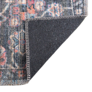 Multicolor 4' x 6' Nostalgia Washable Rectangle Rug