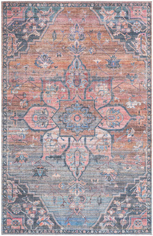 Washable Multicolor 5' 3 x 8' Nostalgia Rectangle Area Rug Easy to Clean Stain Resistant & Durable Polyester Chenille Vintage Distressed Carpet for Sale at Rug Engine