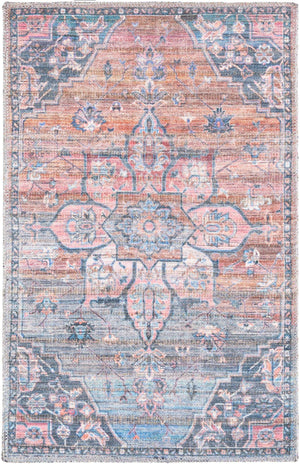 Washable Multicolor 2' x 3' 1 Nostalgia Rectangle Area Rug Easy to Clean Stain Resistant & Durable Polyester Chenille Vintage Distressed Carpet for Sale at Rug Engine