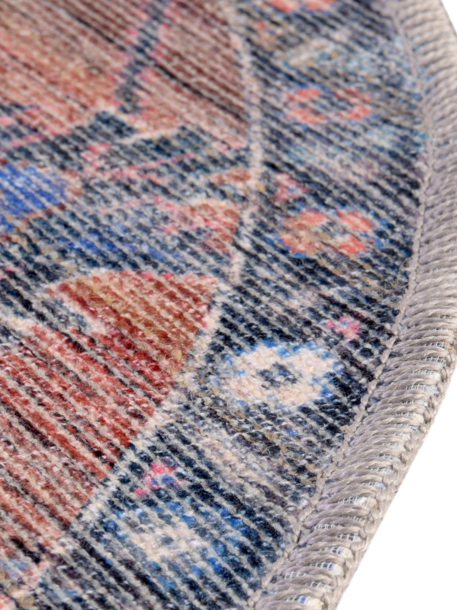 Washable Multicolor 4' 1 x 6' 1 Nostalgia Oval Area Rug Easy to Clean Stain Resistant & Durable Polyester Chenille Vintage Distressed Carpet for Sale at Rug Engine