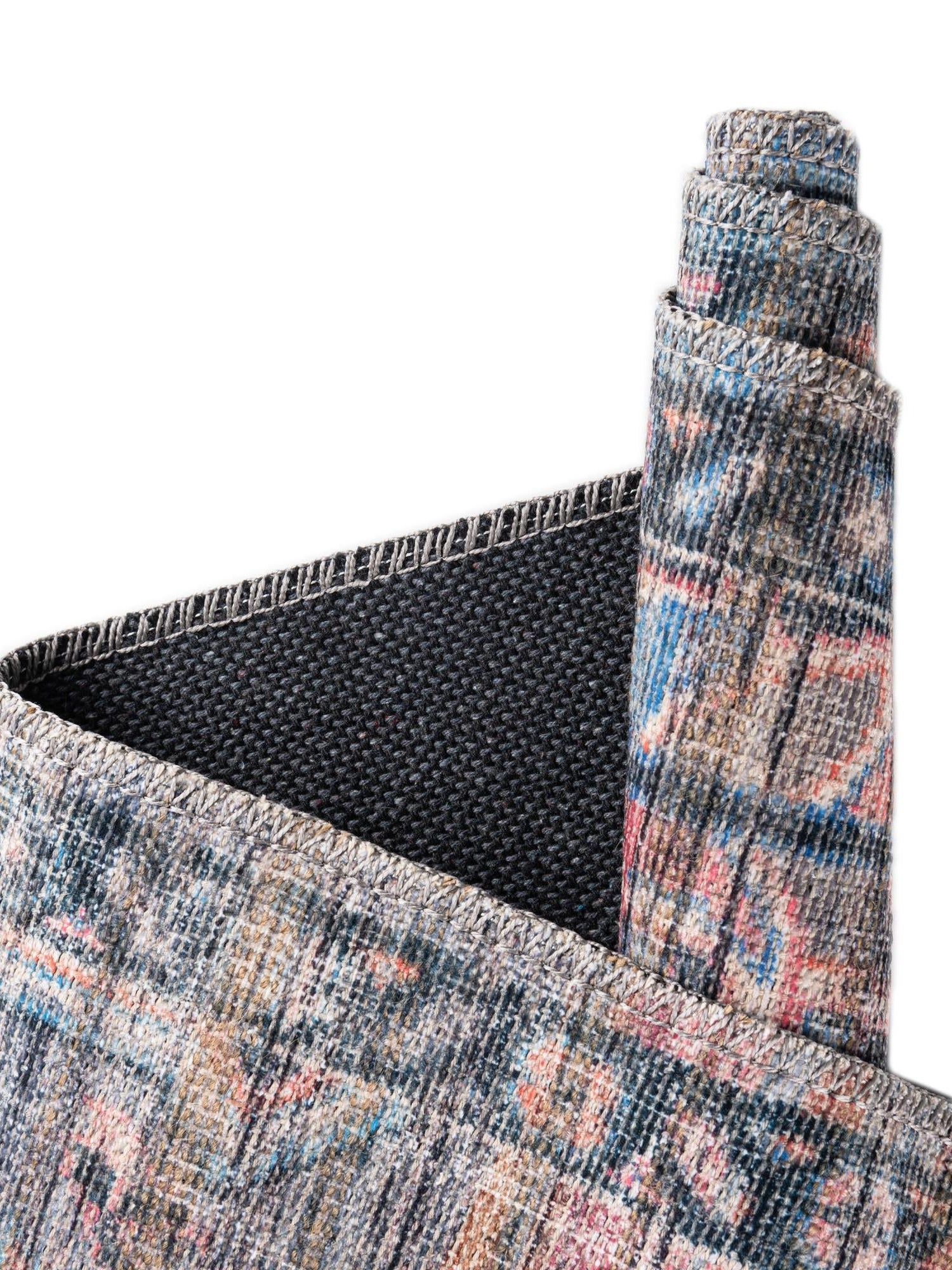 Washable Multicolor 7' 3 x 7' 3 Nostalgia Square Area Rug Easy to Clean Stain Resistant & Durable Polyester Chenille Vintage Distressed Carpet for Sale at Rug Engine