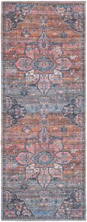 Washable Multicolor 2' x 5' 1 Nostalgia Runner Area Rug Easy to Clean Stain Resistant & Durable Polyester Chenille Vintage Distressed Carpet for Sale at Rug Engine
