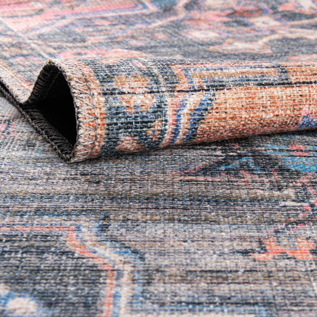 Washable Multicolor 2' x 10' Nostalgia Runner Area Rug Easy to Clean Stain Resistant & Durable Polyester Chenille Vintage Distressed Carpet for Sale at Rug Engine