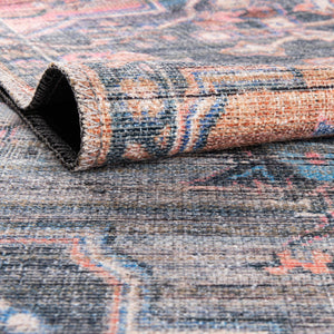Washable Multicolor 2' 7 x 12' Nostalgia Runner Area Rug Easy to Clean Stain Resistant & Durable Polyester Chenille Vintage Distressed Carpet for Sale at Rug Engine