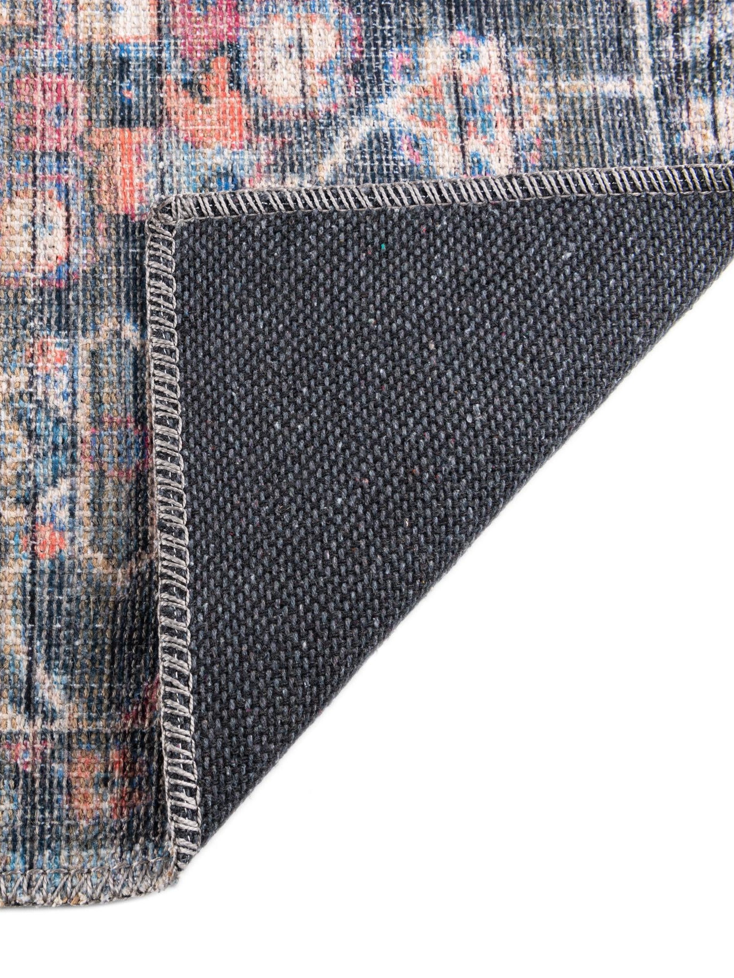 Washable Multicolor 2' 7 x 12' Nostalgia Runner Area Rug Easy to Clean Stain Resistant & Durable Polyester Chenille Vintage Distressed Carpet for Sale at Rug Engine