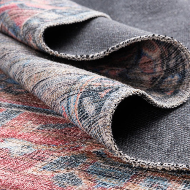 Washable Multicolor 2' x 6' 1 Nostalgia Runner Area Rug Easy to Clean Stain Resistant & Durable Polyester Chenille Vintage Distressed Carpet for Sale at Rug Engine