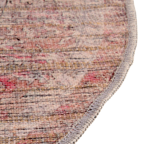Washable Rust Red and Brown 5' 3 x 8' Nostalgia Oval Area Rug Easy to Clean Stain Resistant & Durable Polyester Chenille Vintage Distressed Carpet for Sale at Rug Engine
