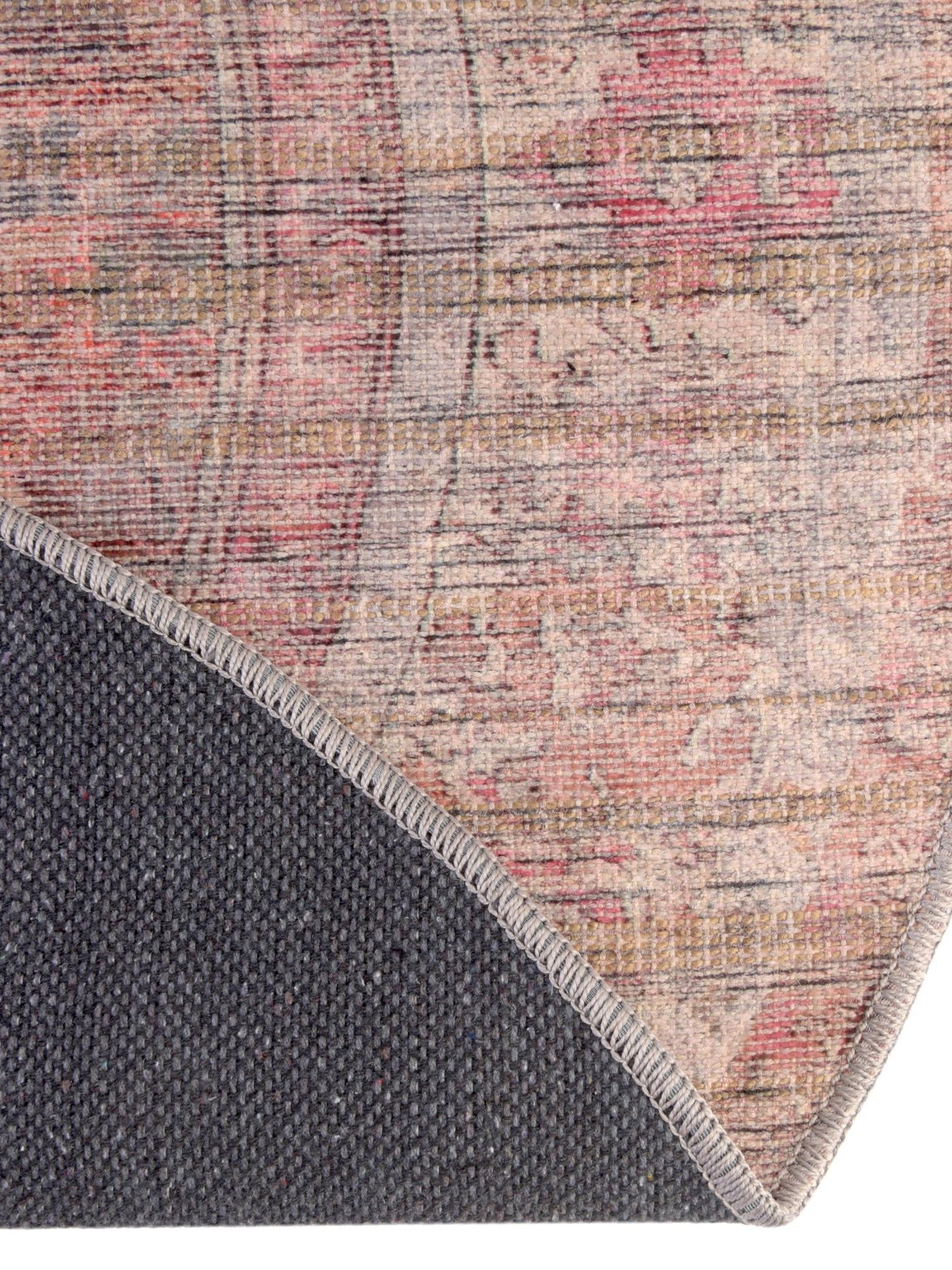 Washable Rust Red and Brown 3' 3 x 3' 3 Nostalgia Round Area Rug Easy to Clean Stain Resistant & Durable Polyester Chenille Vintage Distressed Carpet for Sale at Rug Engine