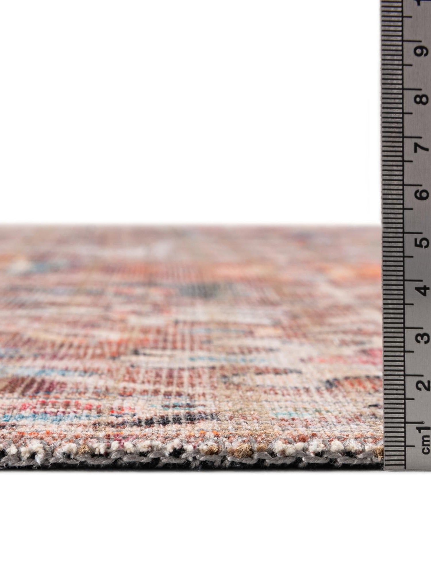 Washable Ivory and Pink 4' 1 x 6' 1 Nostalgia Oval Area Rug Easy to Clean Stain Resistant & Durable Polyester Chenille Vintage Distressed Carpet for Sale at Rug Engine