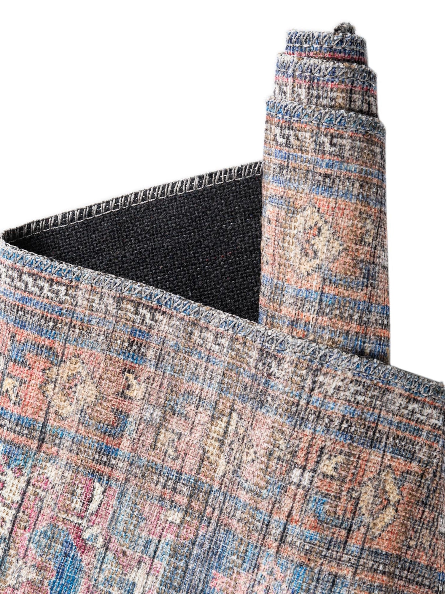 Washable Antique Blue 9' 2 x 12' Nostalgia Rectangle Area Rug Easy to Clean Stain Resistant & Durable Polyester Chenille Vintage Distressed Carpet for Sale at Rug Engine