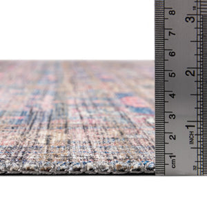 Washable Antique Blue 7' 10 x 10' Nostalgia Oval Area Rug Easy to Clean Stain Resistant & Durable Polyester Chenille Vintage Distressed Carpet for Sale at Rug Engine
