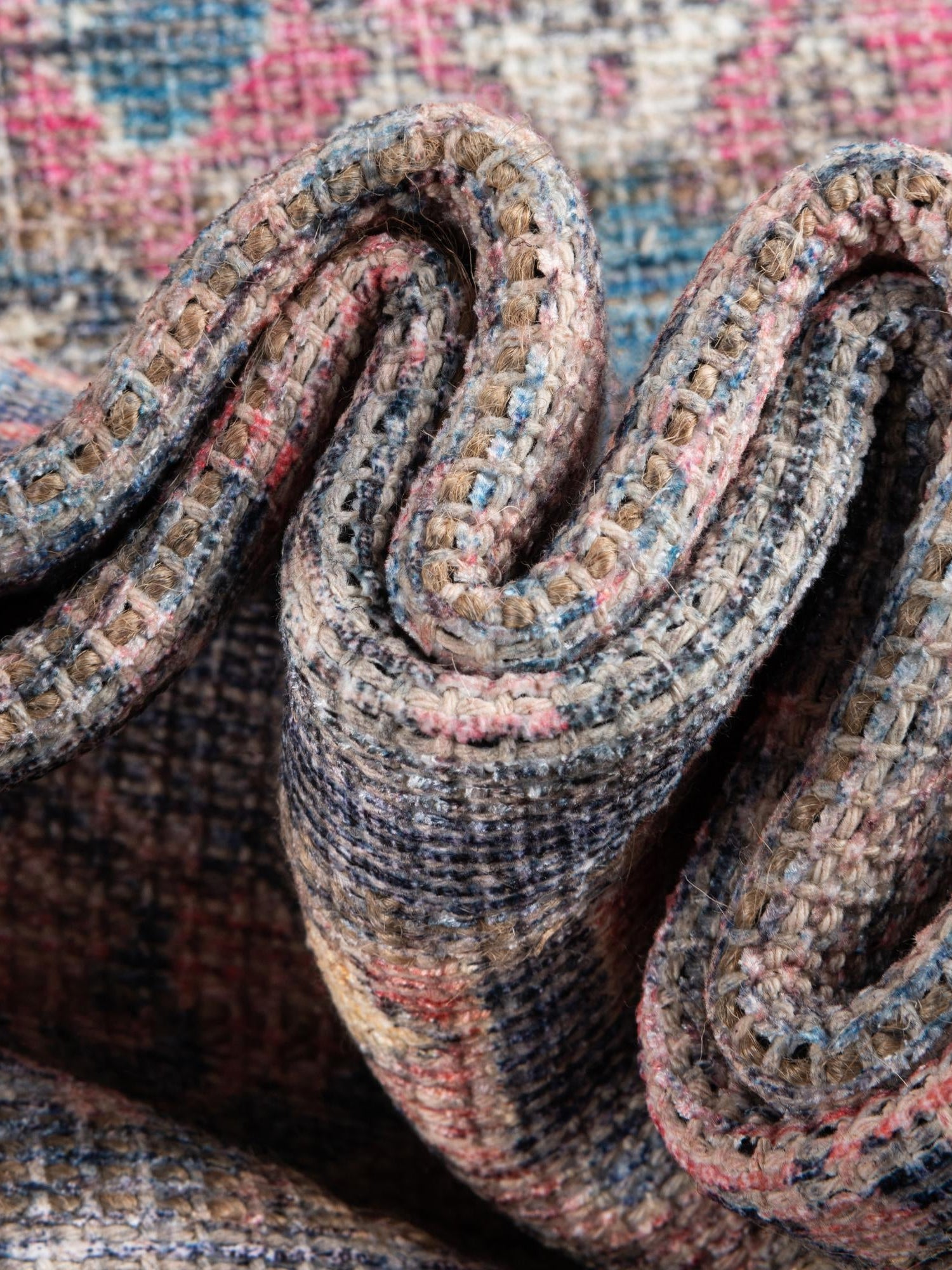 Washable Antique Blue 5' 3 x 5' 3 Nostalgia Octagon Area Rug Easy to Clean Stain Resistant & Durable Polyester Chenille Vintage Distressed Carpet for Sale at Rug Engine