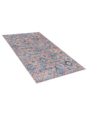Washable Peach and Blue 3' 3 x 5' 3 Sisu Rectangle Area Rug Easy to Clean Stain Resistant & Durable Polyester Chenille Distressed Vintage Look Carpet for Sale at Rug Engine