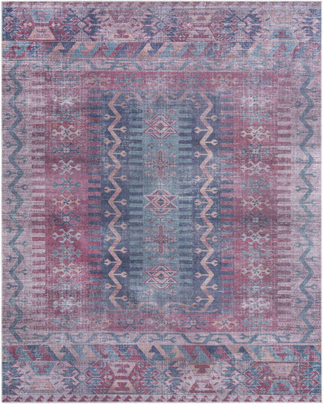 Washable Multicolor 10' 6 x 13' Sisu Rectangle Area Rug Easy to Clean Stain Resistant & Durable Polyester Chenille Distressed Vintage Look Carpet for Sale at Rug Engine