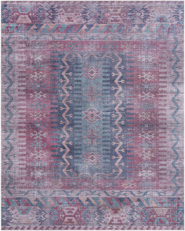 Washable Multicolor 10' 6 x 13' Sisu Rectangle Area Rug Easy to Clean Stain Resistant & Durable Polyester Chenille Distressed Vintage Look Carpet for Sale at Rug Engine