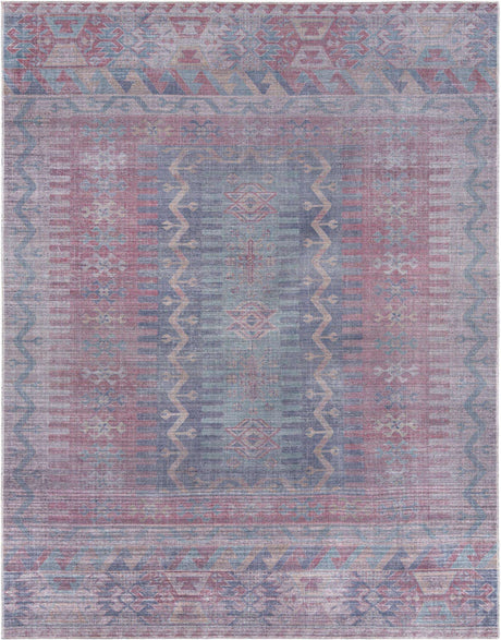 Washable Multicolor 7' 10 x 10' Sisu Rectangle Area Rug Easy to Clean Stain Resistant & Durable Polyester Chenille Distressed Vintage Look Carpet for Sale at Rug Engine